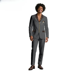 African Suits for Men Traditional Wedding Designed Slim Fit Jacket Pants Set with Breastbin High Quality Suit Mens Clothes