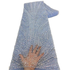 African Various Lace Fabric – Premium Handmade Beaded Embroidery for Elegant Dresses - Free Delivery Worldwide only at Flexi Africa