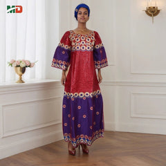 MD African Dresses Women's Clothing Traditional Embroidery Bazin Riche Dashiki Dress Long Dresses 2025 South Africa Lady Clothes - Free Delivery Worldwide only at Flexi Africa