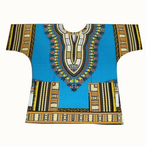 100% Cotton African Print Dashiki Unisex Clothing Bold and Colorful Loose T-shirts - Flexi Africa - Free Delivery Worldwide