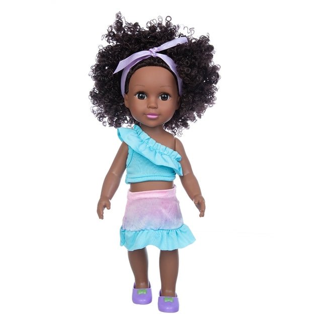 1PC African Black Baby Toy - 35cm Rubber Multi Style Explosion Head Baby Doll in Black Skin - Flexi Africa Worldwide Postage