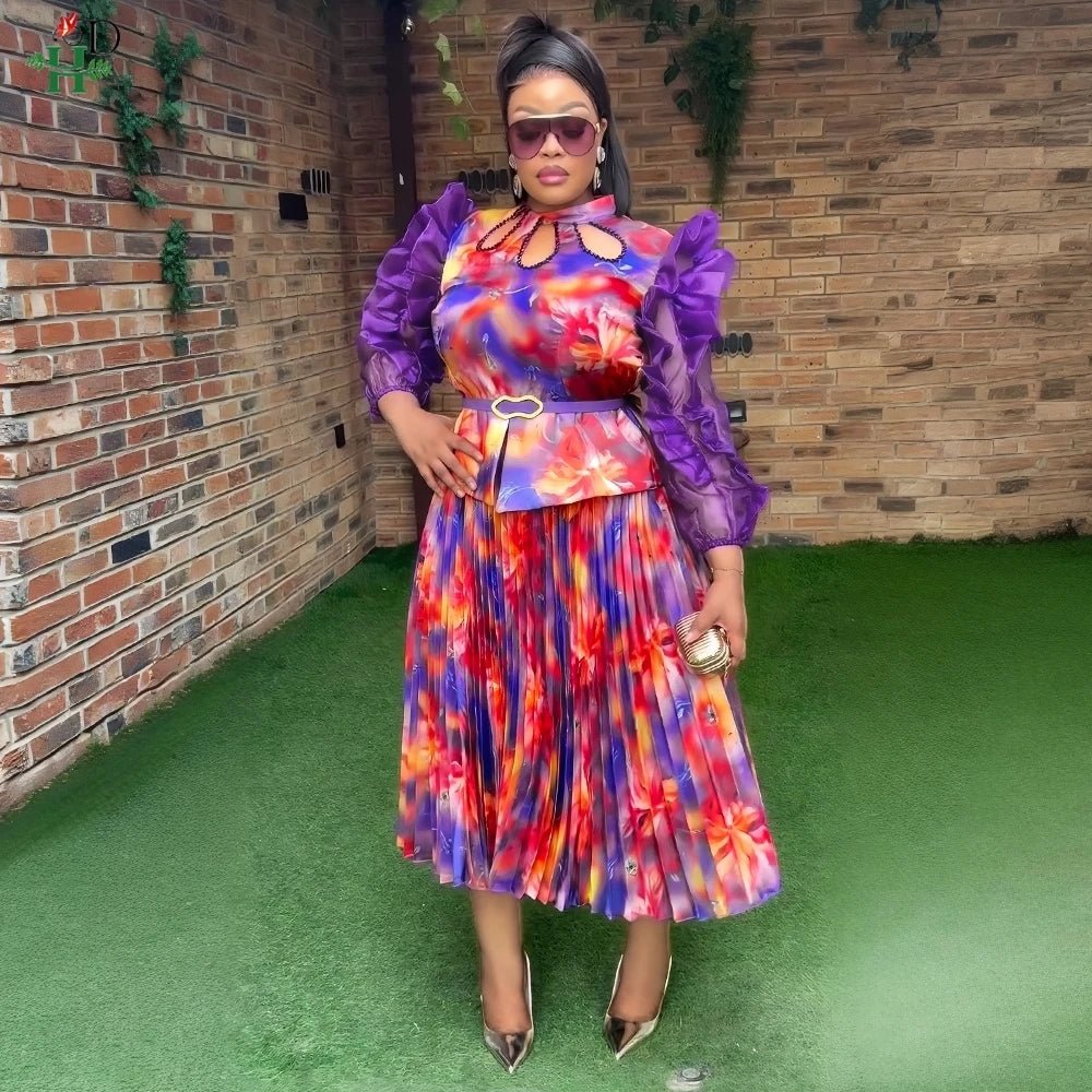 2025 New Fashion African Clothes Summer Dress For Women Plus Size Africa Elegant Kaftan Muslim Evening Party Colorful Dress - Free Delivery Worldwide only at Flexi Africa