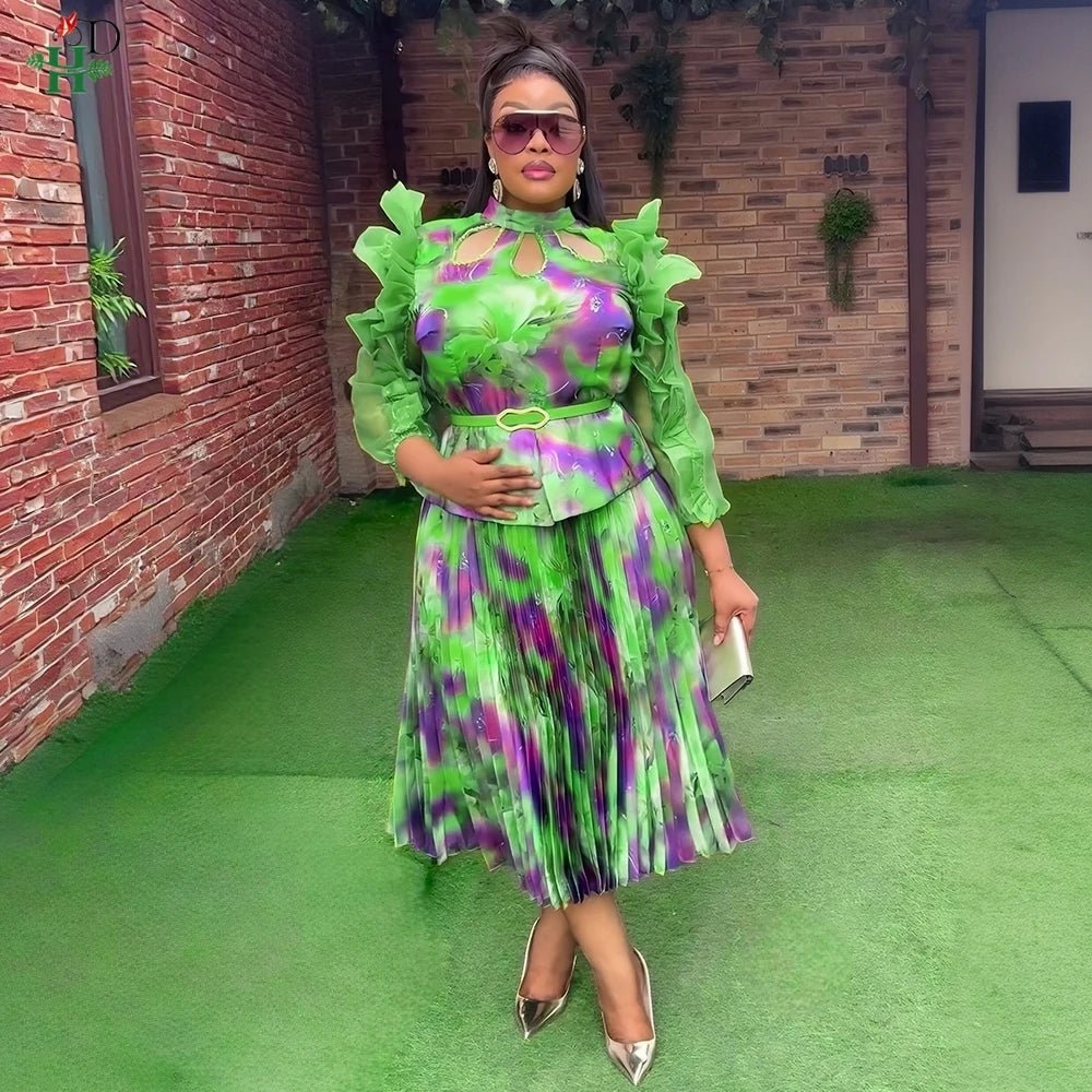 2025 New Fashion African Clothes Summer Dress For Women Plus Size Africa Elegant Kaftan Muslim Evening Party Colorful Dress - Free Delivery Worldwide only at Flexi Africa