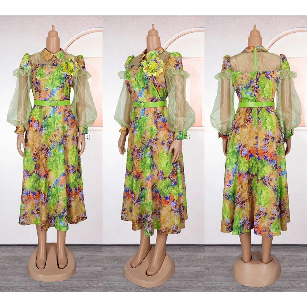 2025 New Fashion African Clothes Summer Dress For Women Plus Size Africa Elegant Kaftan Muslim Evening Party Colorful Dress - Free Delivery Worldwide only at Flexi Africa