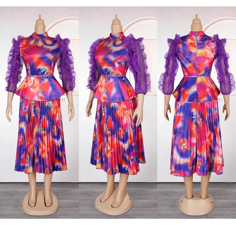 2025 New Fashion African Clothes Summer Dress For Women Plus Size Africa Elegant Kaftan Muslim Evening Party Colorful Dress - Free Delivery Worldwide only at Flexi Africa