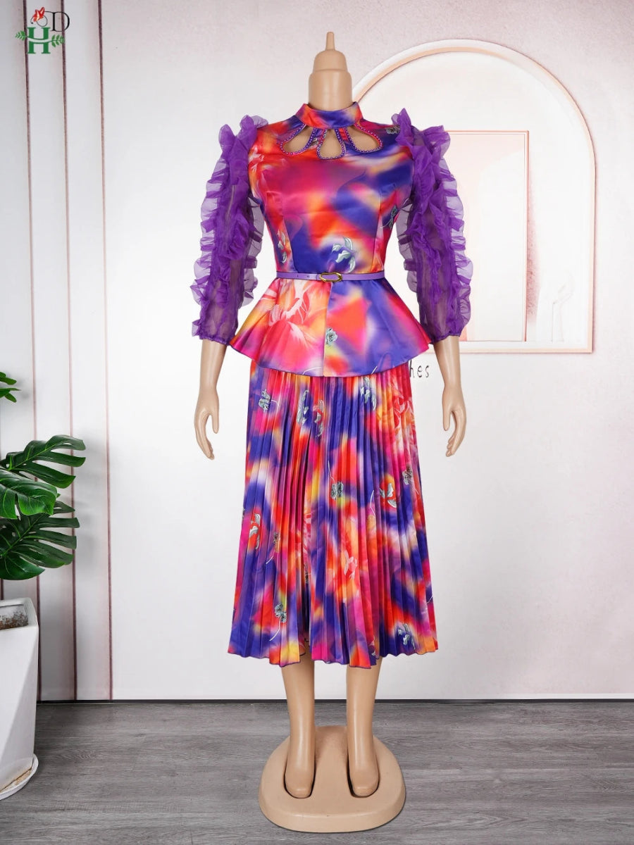 2025 New Fashion African Clothes Summer Dress For Women Plus Size Africa Elegant Kaftan Muslim Evening Party Colorful Dress - Free Delivery Worldwide only at Flexi Africa