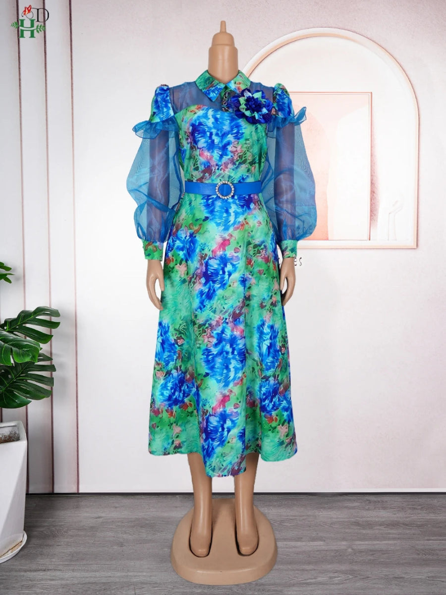 2025 New Fashion African Clothes Summer Dress For Women Plus Size Africa Elegant Kaftan Muslim Evening Party Colorful Dress - Free Delivery Worldwide only at Flexi Africa