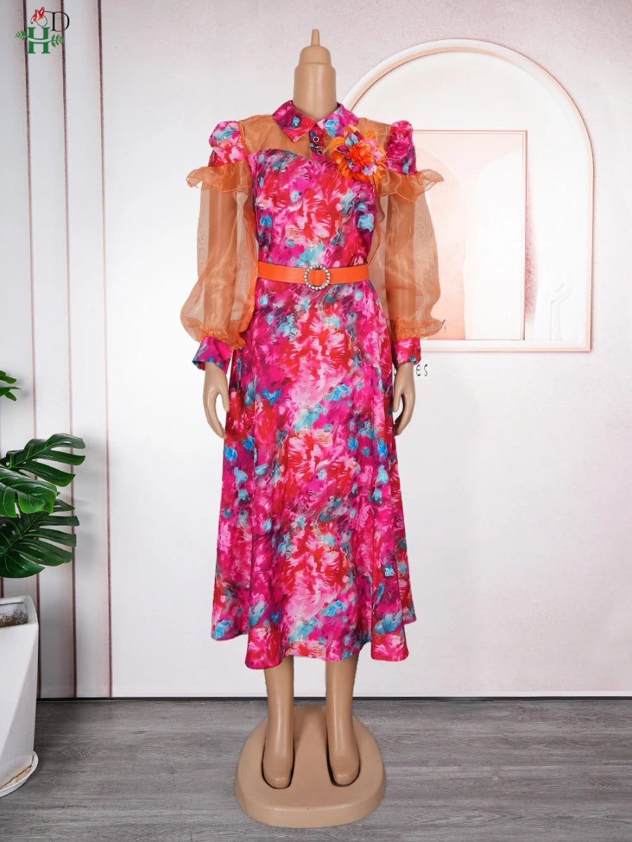2025 New Fashion African Clothes Summer Dress For Women Plus Size Africa Elegant Kaftan Muslim Evening Party Colorful Dress - Free Delivery Worldwide only at Flexi Africa