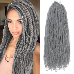 24" Marley Hair For Braids Afro Kinky Marley Braid Hair Synthetic Ombre Braiding Hair Extensions Easy Braid - Flexi Africa