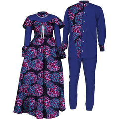 Women’s Printed Dress with Matching Men’s Suit for Weddings, Parties & Special Occasions for only $65.66 at Flexi Africa!