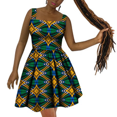 African Women’s Dress – Elegant Dashiki Wax Print Plus Size Dress, Traditional African Style Clothing