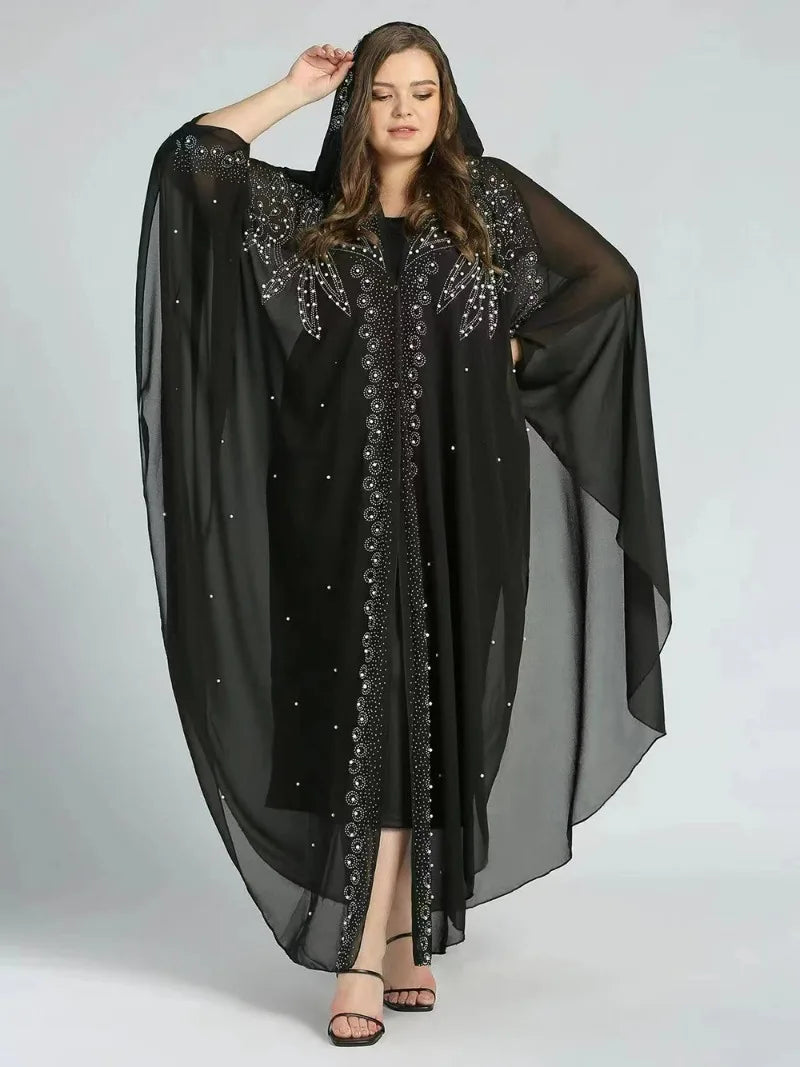 2022 New Muslim Robes Ladies Abaya African Dresses for Women Summer Chiffon Pearl Long Maxi Dress Traditional Clothing Plus Size - Free Delivery Worldwide only at Flexi Africa