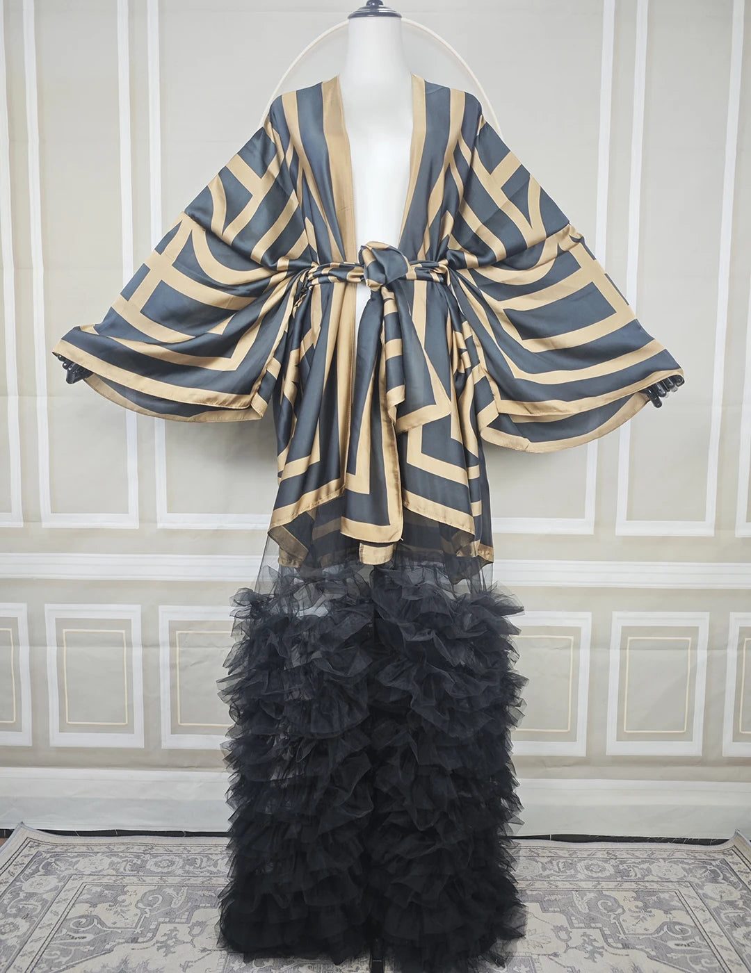 Women’s Summer Lace Kaftan Cardigan African Style – Ramadan Evening Party Clothing