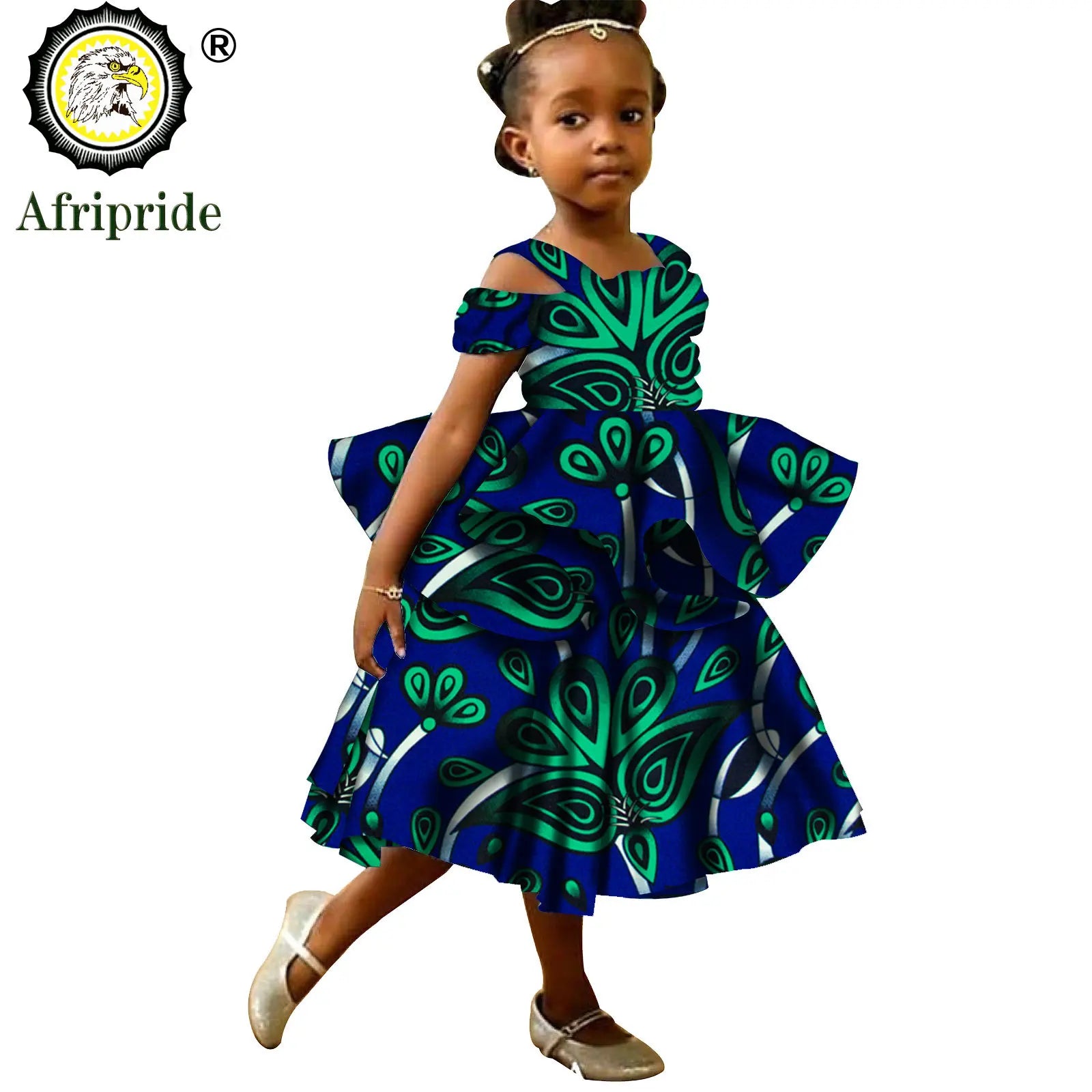 Kids African Print Princess Dress – Sleeveless Ankara Casual Mini Dress for Girls