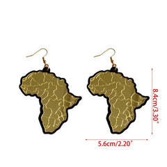 Africa Map Drop Earring Vintage Acrylic Map Dangle Earring Exaggerate Style Earring Jewelry - Free Delivery Worldwide only at Flexi Africa