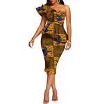 African 2 Piece Set for Women Crop Top + Print Skrit Set Ankara Clothing Dashiki Outfits Blouse Shirt Midi Skirt Casual S1926100 - Free Delivery Worldwide only at Flexi Africa