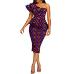 African 2 Piece Set for Women Crop Top + Print Skrit Set Ankara Clothing Dashiki Outfits Blouse Shirt Midi Skirt Casual S1926100 - Free Delivery Worldwide only at Flexi Africa