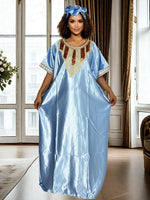 African Ankara Boubou Kaftan Dress for Women – Casual Party & Evening Robe - Free Delivery Worldwide only at Flexi Africa