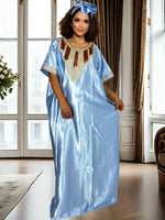 African Ankara Boubou Kaftan Dress for Women – Casual Party & Evening Robe - Free Delivery Worldwide only at Flexi Africa