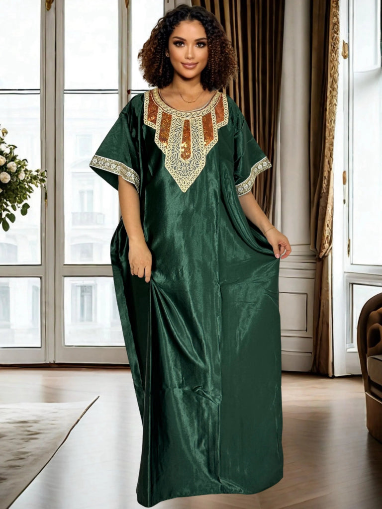 African Ankara Boubou Kaftan Dress for Women – Casual Party & Evening Robe - Free Delivery Worldwide only at Flexi Africa