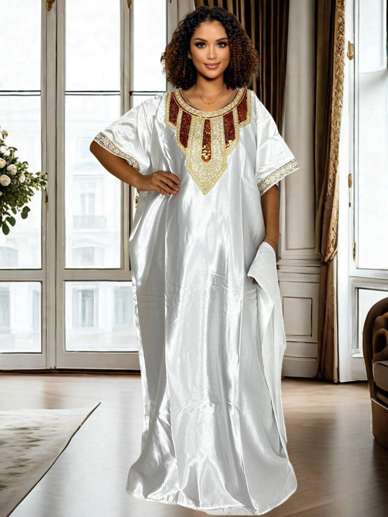 African Ankara Boubou Kaftan Dress for Women – Casual Party & Evening Robe - Free Delivery Worldwide only at Flexi Africa