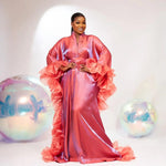 African Ankara Evening Dress for Women – Luxurious Batwing Dashiki Gown - Free Delivery Worldwide only at Flexi Africa