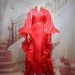 African Ankara Evening Dress for Women – Luxurious Batwing Dashiki Gown - Free Delivery Worldwide only at Flexi Africa