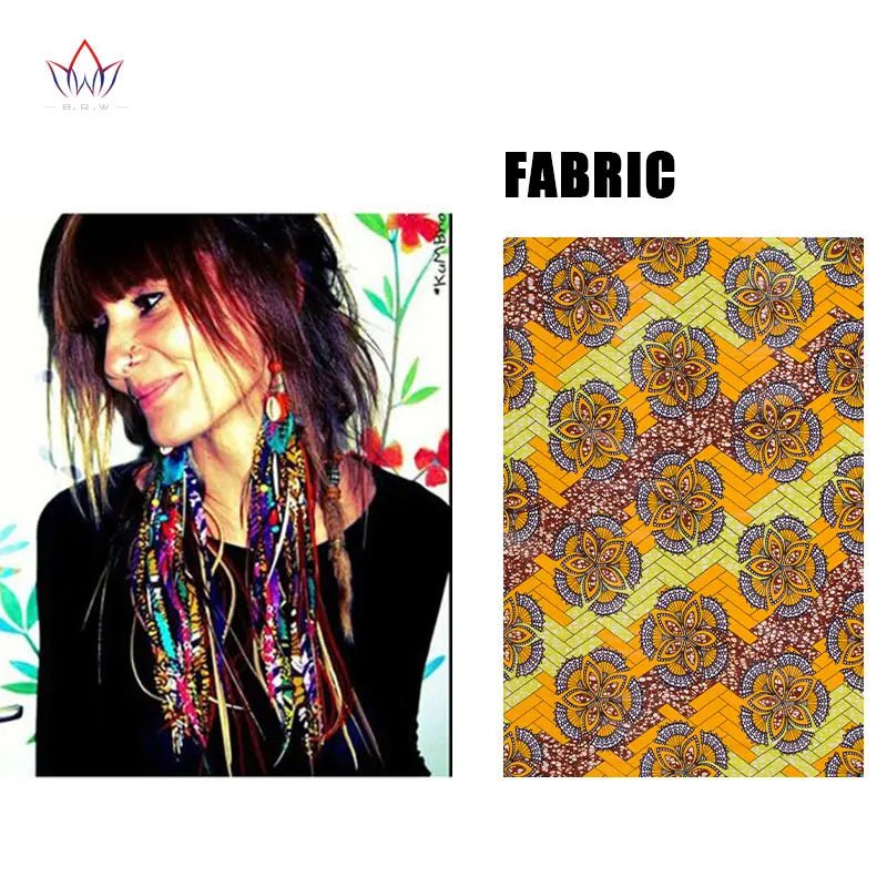 African Ankara Tassel Earrings – Handmade Boho Long Tribal Fabric Jewelry - Free Delivery Worldwide only at Flexi Africa