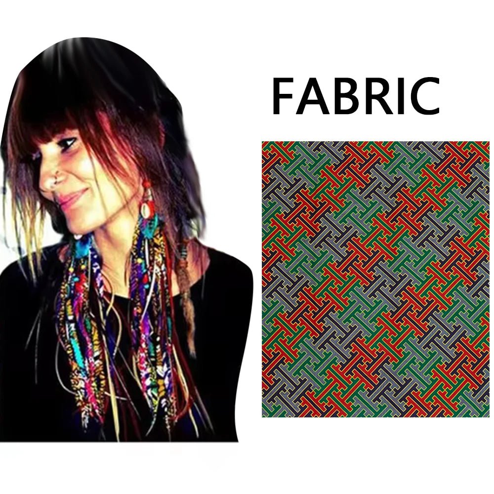 African Ankara Tassel Earrings – Handmade Boho Long Tribal Fabric Jewelry - Free Delivery Worldwide only at Flexi Africa