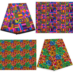 Buy African Ankara Wax Print Fabric – 100% Polyester Block Pattern Material for Sewing for only $4.31 at Flexi Africa!