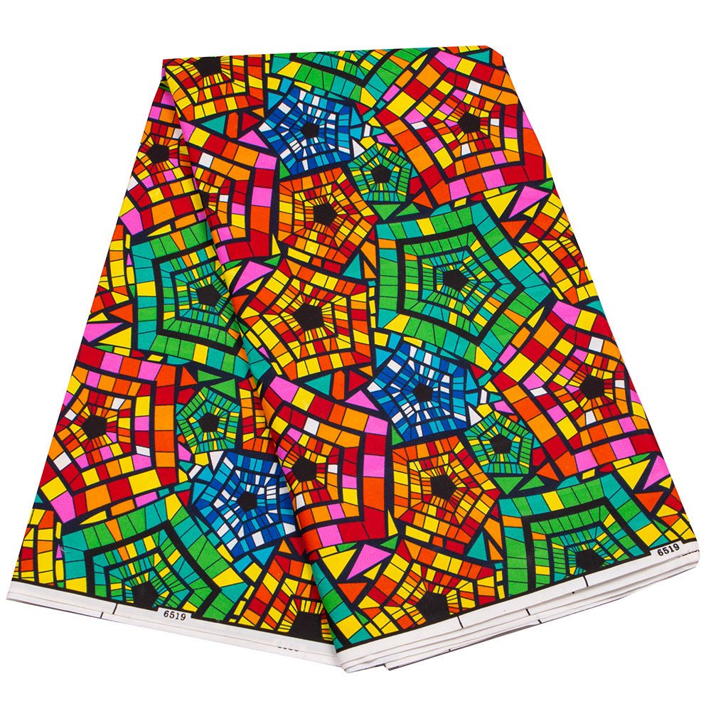 Buy African Ankara Wax Print Fabric – 100% Polyester Block Pattern Material for Sewing for only $4.31 at Flexi Africa!