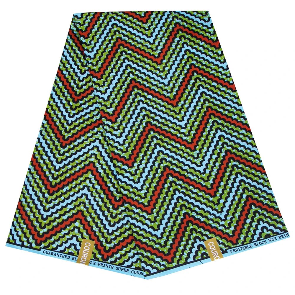 Buy African Ankara Wax Print Fabric – 100% Polyester Block Pattern Material for Sewing for only $4.31 at Flexi Africa!