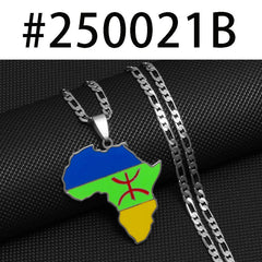 African Berber Pendant Necklaces: Stylish Jewelry Featuring the Africa Map for Women and Men - Free Delivery Worldwide only at Flexi Africa