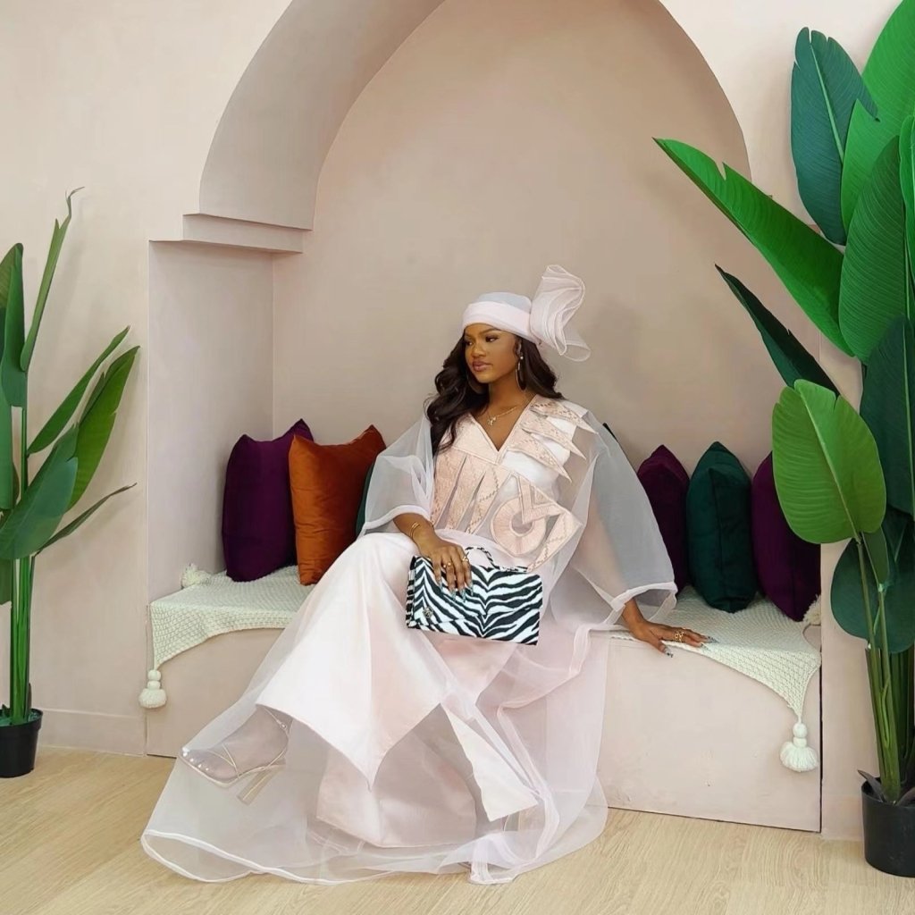 Buy African Dress for Women with Embroidery – Plus Size Floor-Length Maxi Dress for only $41.60 at Flexi Africa!