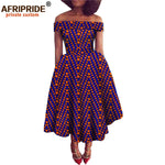 African Dresses for Women Ankara Print Off Shoulder Traditional African Clothing Strapless Dress Ankara Attire