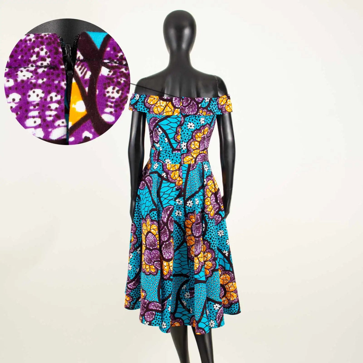 African Dresses for Women Ankara Print Off Shoulder Traditional African Clothing Strapless Dress Ankara Attire