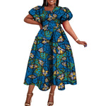 African Dresses for Women Fashion Africain Femmel Short Sleeve Dresses Dashiki Party Clothes for Women WY10485 - Free Delivery Worldwide only at Flexi Africa