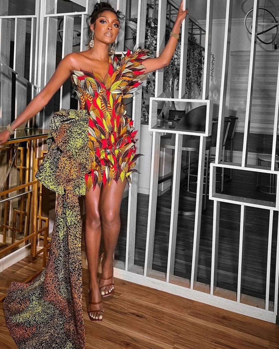 African Elegance: Ankara Mermaid Gown, Prom Dress, and Tailored Attire for Unforgettable Moments - Free Delivery Worldwide only at Flexi Africa