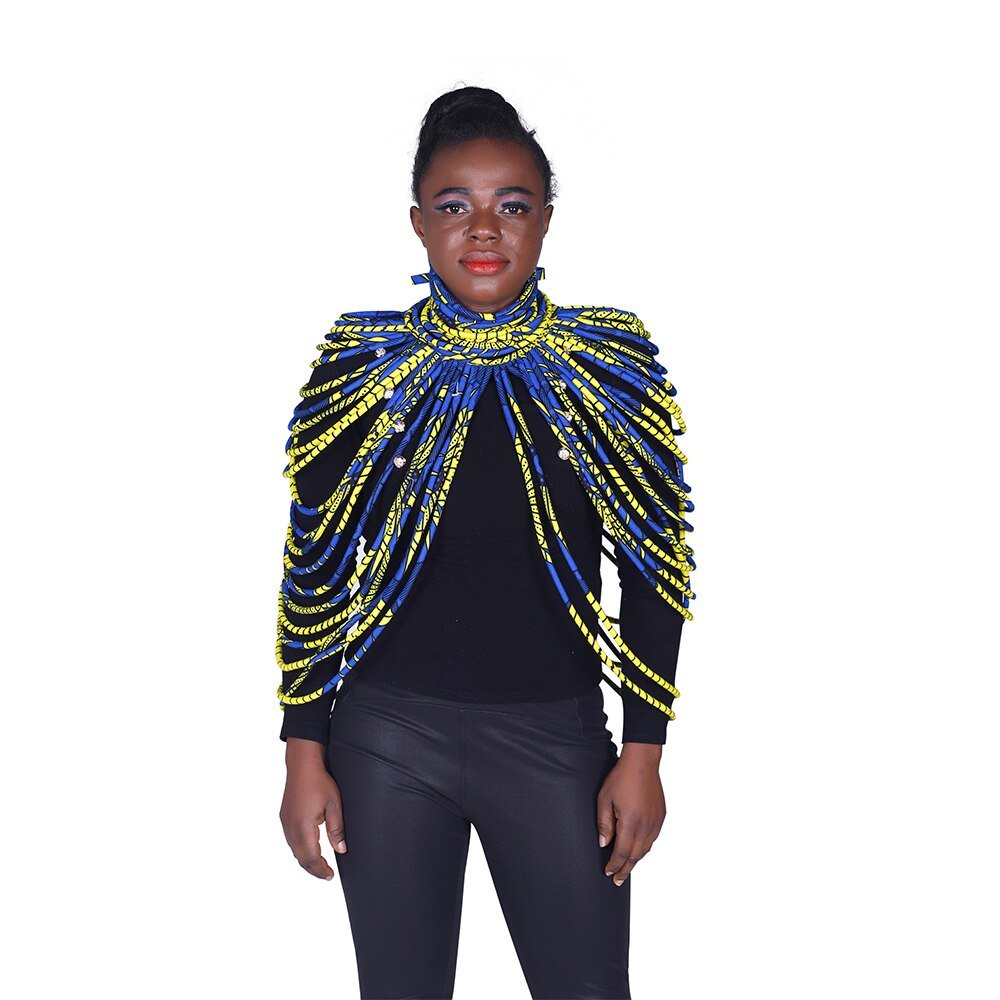 African Elegance in Every Strand: Handmade Ankara Multi-Strand Necklace - Flexi Africa - Flexi Africa offers Free Delivery Worldwide - Vibrant African traditional clothing showcasing bold prints and intricate designs