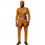 African Ethnic New Style Men's Suit - Elegant and Fitted Design - Fashionable Men's Clothing - Free Delivery Worldwide