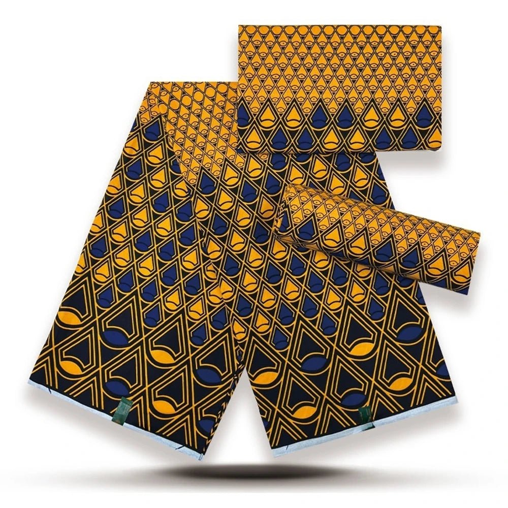 African Fabrics Wax 100% Cotton Wax Prints Good Quality Wax Loincloth For Women Dress 6 Yards - Free Delivery Worldwide only at Flexi Africa