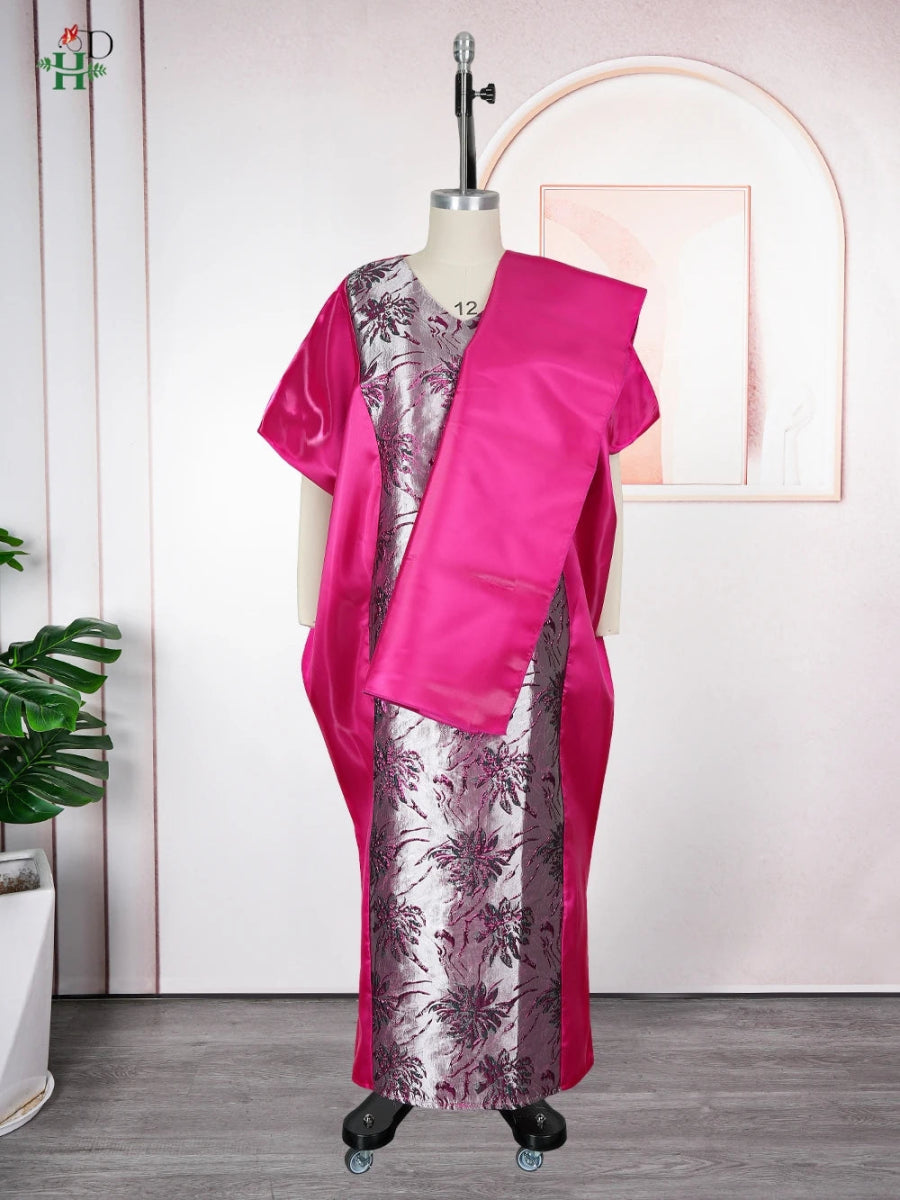 African Luxury Gown – Rich Embroidery Boubou Robe for Special Occasions - Free Delivery Worldwide only at Flexi Africa