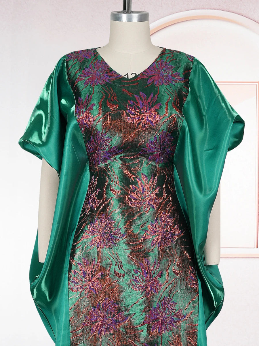 African Luxury Gown – Rich Embroidery Boubou Robe for Special Occasions - Free Delivery Worldwide only at Flexi Africa