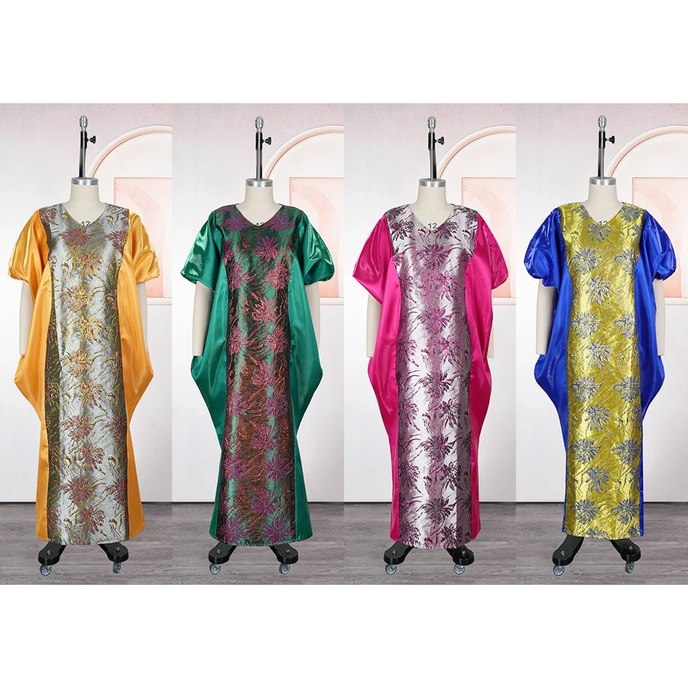 African Luxury Gown – Rich Embroidery Boubou Robe for Special Occasions - Free Delivery Worldwide only at Flexi Africa