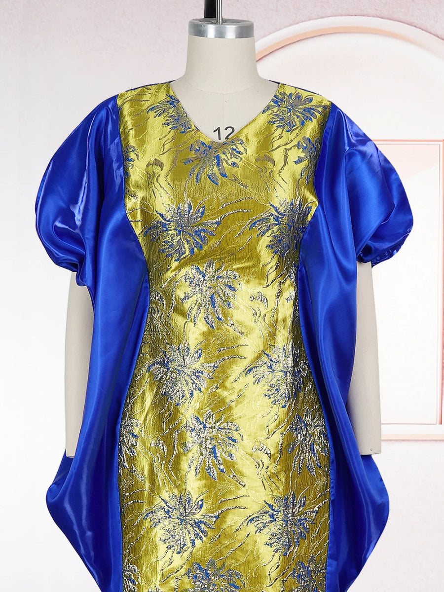 African Luxury Gown – Rich Embroidery Boubou Robe for Special Occasions - Free Delivery Worldwide only at Flexi Africa