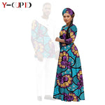 African Print Couple Outfit Set – Women’s Long Tutu Dress & Men’s Dashiki Suit Top and Pants - Free Delivery Worldwide only at Flexi Africa