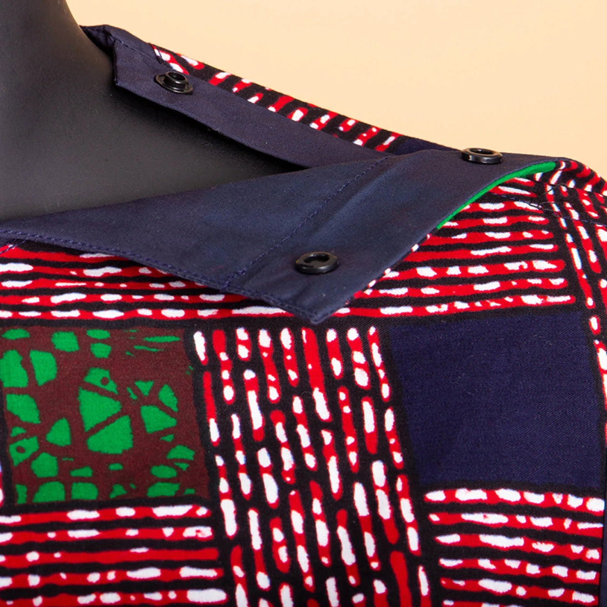 African Print Couple Set – Women’s Lace Dress Paired with Men’s Dashiki Shirt and Pants - Free Delivery Worldwide only at Flexi Africa