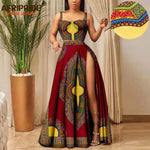African Print Crop Top and Maxi Skirt Set – Women’s 2PC Ankara Outfit, Traditional Party Wear - Free Delivery Worldwide only at Flexi Africa