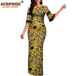 African Print Dashiki Bodycon Maxi Dress – Half Sleeve Ankara Party Wear - Free Delivery Worldwide only at Flexi Africa