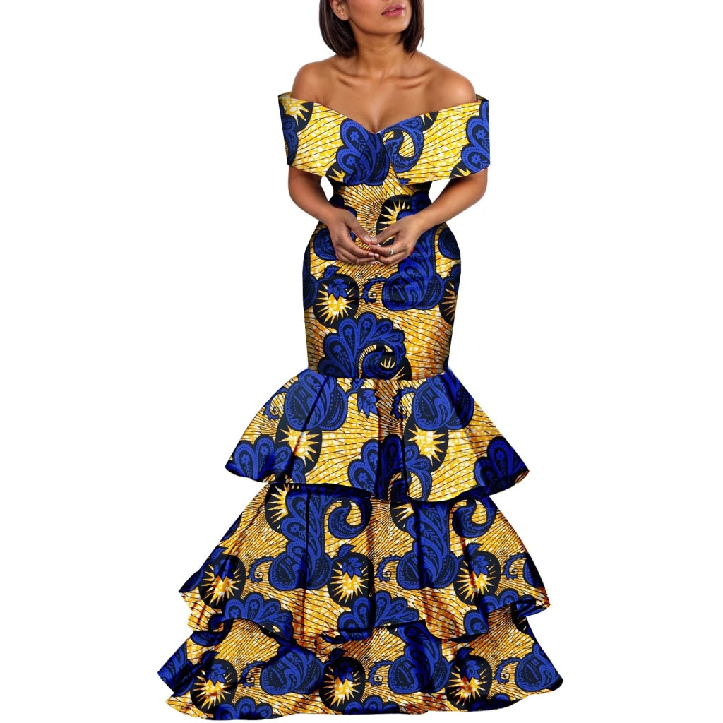 African Print Dress for Women – Elegant Dashiki Party & Wedding Outfit - Free Delivery Worldwide only at Flexi Africa